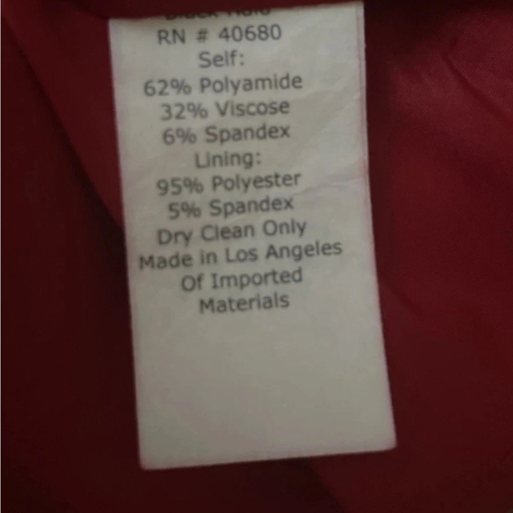Black Halo Jackie O red Midi Dress classy designer Sz.6 - Picture 3 of 11
